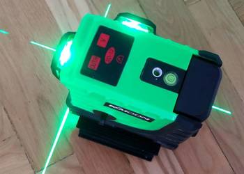 Poziomica laserowa 360 stopni 3D krzyżowa 12 linii zielony laser