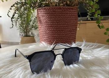 1 szt metalowe okulary - czarne (unisex)