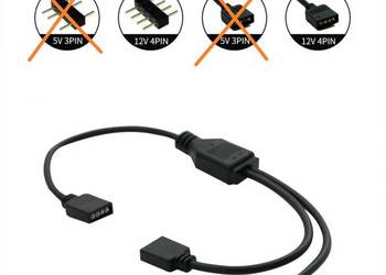 Kabel rozdzielacz na dwa, łącznik do LED ARGB 12V 4pin, adresowalne oświetl