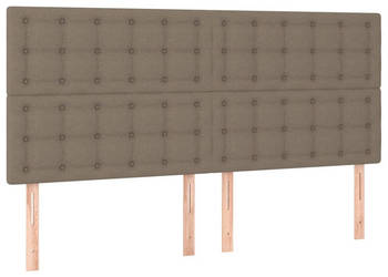 Zagłówki do łóżka 4 szt. taupe 80x5x78/88 cm tkanina WM-3116776