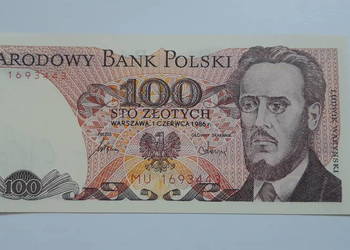 100 MU 1986 UNC Ludwik Waryński
