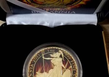 Srebrna moneta Płonąca Brytania, UK 2015, 1 oz, srebro