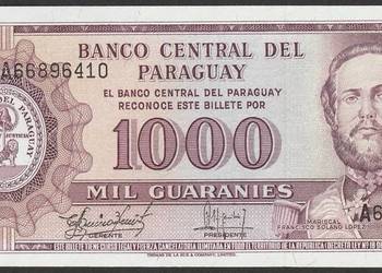 Paragwaj 1000 guaranies 1982  - stan bankowy UNC