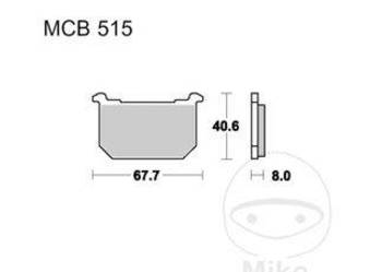 Klocki hamulcowe TRW Lucas MCB 515 (2 szt.) Kawasaki