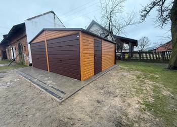 Garaż Blaszany 6x6 7x6 7x7 4x7 4x6 Producent Profil poziom antracyt orzech