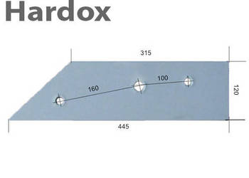 Płoza krótka HARDOX 40300197/P części do pługa czeskiego PHX