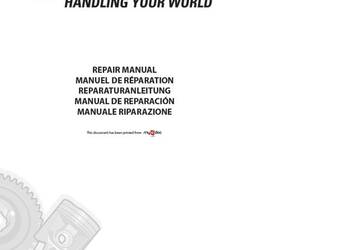Manitou Telehandler MRT 1432, 1542, 1742 instrukcja napraw