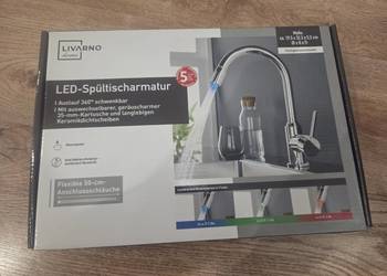 Bateria kuchenna LED zmienia kolor wg temperatury wody Livarno chrom