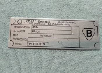Ursus tabliczka kabiny Koja Smolniki oryginalna