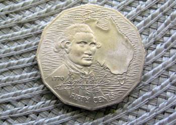 Australia 50 Cent 1970r - Kapitan Cook - Ładna