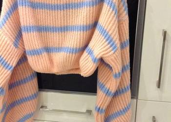 Sweter Damski w Pasy rozm S - M NOWY Bufiaste Rękawy