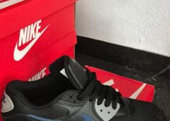 Nike Air Max 90 – czarne z niebieskimi elementami