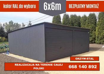 Garaż Blaszany JEDNOSPADOWY |Grafit lub RAL | - Garaże   - GRZYWSTAL