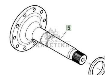 John Deere 6195R Wał Koła Tylni Tylnej Osi R293693