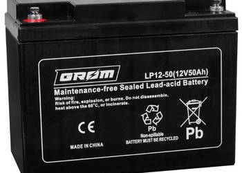 Akumulator żelowy 12V 50Ah GROM  LP12-50