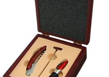 Zestaw do Wina w Pudełku na Prezent Lejek + Termometr + Przybornik Gentelo