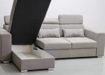 THS -NAROŻNIK funkcja spania pojemnik regulowane oparcie SOFA  kanapa