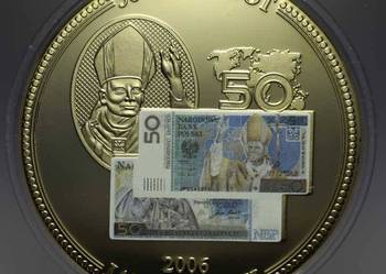 50 zł 2006 Jan Paweł II MONETA  BANKNOT Numizmat- Złoto UNC