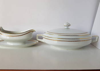 Porcelanowa sosjerka i mała waza OHME, porcelana