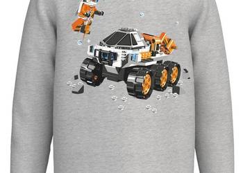 134 LEGO City T-shirt długi rękaw szary Łazik pojazd kosmos Space Dreams 8+