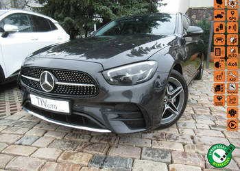 Mercedes E 220 BEZWYPADKOWY Pakiet AMG 4-Matic Martwe Pole Ambient Salon S…