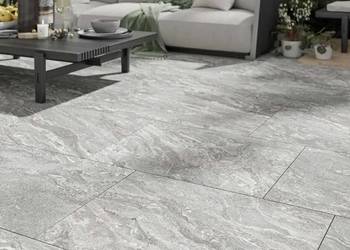 Płytki imitujące kamień na taras, balkon, do ogrodu 60x80 Lavastone silver