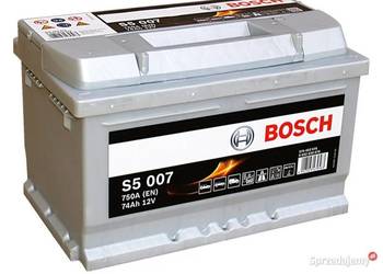 Akumulator Bosch 74Ah 750A EN S5007 PRAWY PLUS
