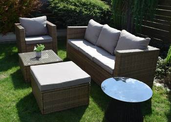 Zestaw mebli ogrodowych capucino technorattan sofa+ fotel +p
