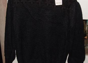Alpaczkowy z koronką _ ELEGANCKI NOWY sweterek r.M/L