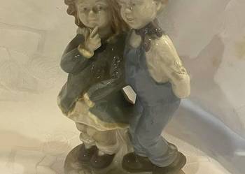 Porcelanowa figurka para dzieci – Lippelsdorf GDR (NRD), lata 50–70