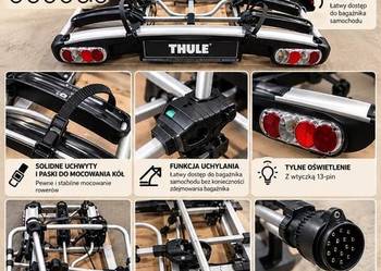 Thule EuroClassic G5 EC 904 + adapter – bagażnik na 3 rowery