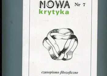 Nowa Krytyka czasopismo filozoficzne Nr 7/1996