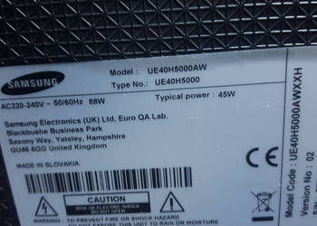 Samsung Ue 40h5000AW zbita matryca