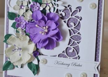 Kartka na Dzień Babci ręcznie robiona Kartka na Dzień Babci ręcznie robiona