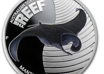 Manta - Srebrna moneta kolekcjonerska z serii „ Sea Life II – The Reef ”