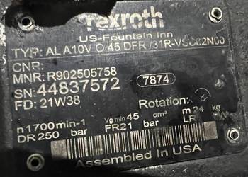 Rexroth AL A10V O 45 DFR /31R-VSC62N00 ( R902505758 ) Pompa hydrauliczna