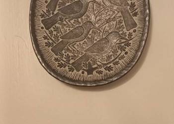 Stefan Kniat-autorska patera ceramiczna, sygnowana,,Ptaki,, Stefan Kniat-autorska patera ceramiczna, sygnowana,,Ptaki,,