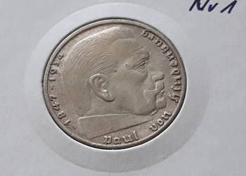 2 Marki Paul von Hindenburg 1937 r. men. A - nr 1