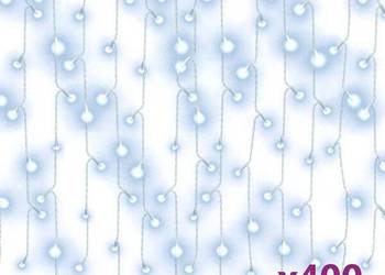 vidaXL Zasłona świetlnych sopli, 10 m, 400 diod LED, zimna biel(SKU:328911)