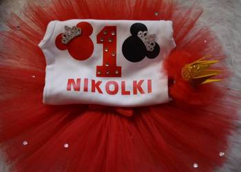 Komplet tutu na roczek pierwsze urodziny dziewczynka
