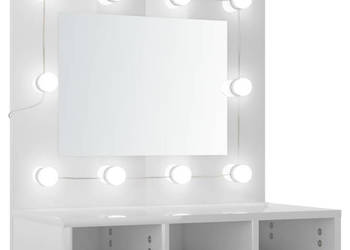 Szafka z lustrem i LED biała z połyskiem 60x315x62 cm WM-808888