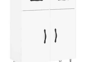 Szafka biała 695x34x90 cm materiał drewnopochodny WM-827972