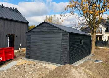 Garaż 4×6 Antracyt drewnopodobny