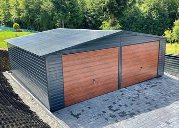 Garaż blaszany 7x6. Wzmocniony PROFILAMI. Producent SZYBKA REALIZACJA