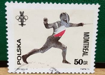 Znaczek Letnie Igrzyska Olimpijskie Montreal Kanada 1976 Polska