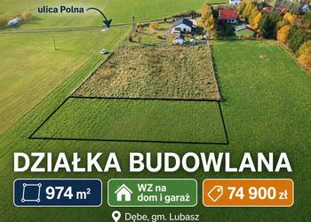 Dębe k. Czarnkowa | 974 m² | WZ na dom i garaż
