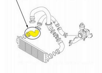 Rura,przewód powietrza intercooler, turbo Vw T5, T6 2.0 TDi