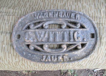 Szyld żeliwny WAGENBAUER G.WITTIG JAUER,  Jawor