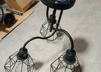 Nowoczesna lampa sufitowa Luminex 3xE27 czarna loft diament 2 sztuki