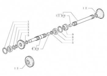 New Holland T6010 Wałek 24t, 19t, 183mm l 47132560